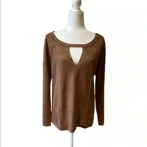 Miilla faux suede Brown long-sleeve size S
